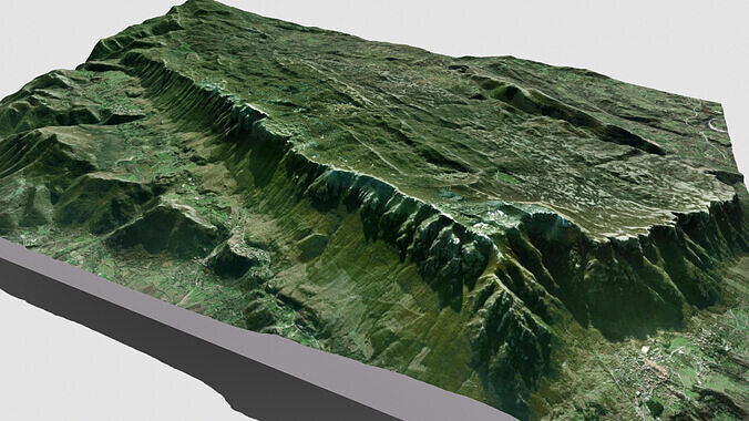 Mountain landscape Panormo Italy 3D model
