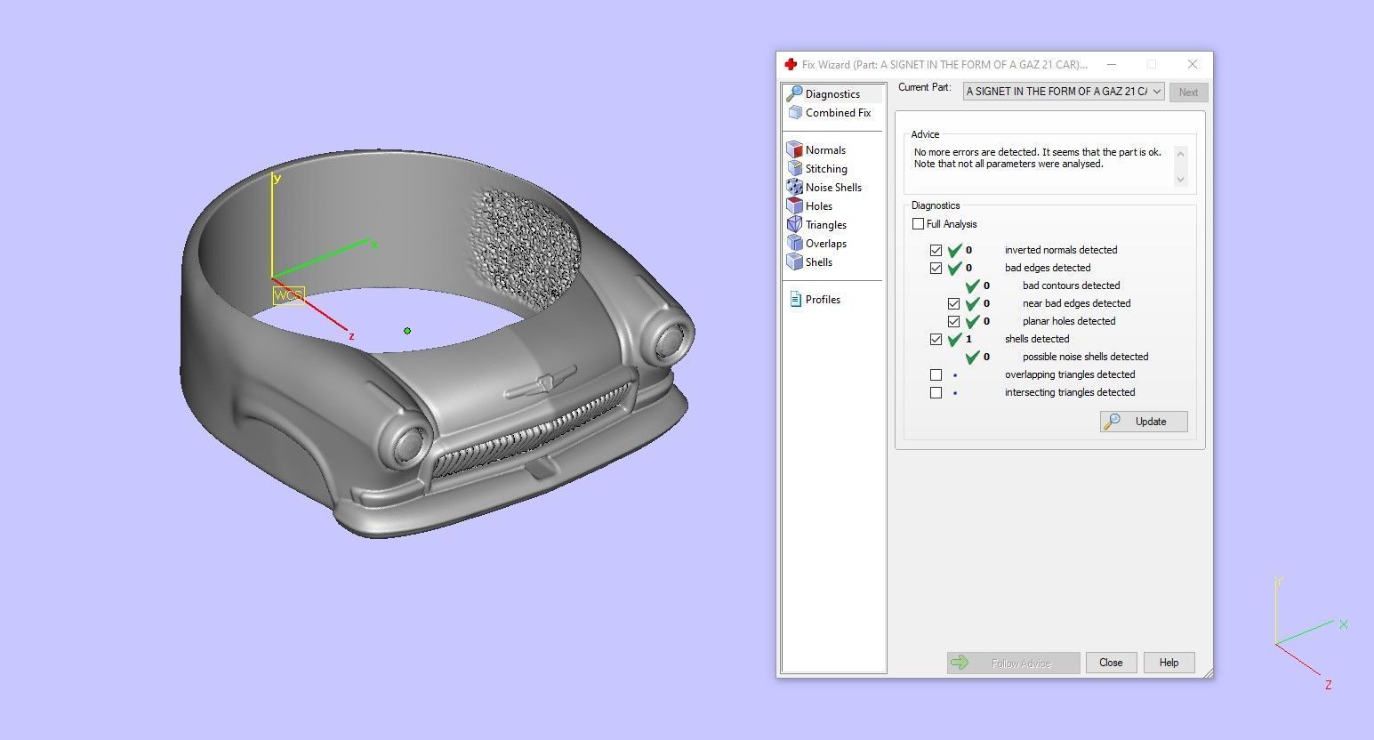 A SIGNET IN THE FORM OF A GAZ 21 CAR 3D print model_9