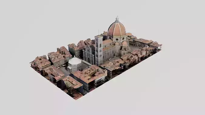 Cathedral of Santa Maria del Fiore Low-poly 3D model