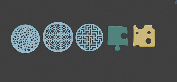 9 coasters stl files 3D print model