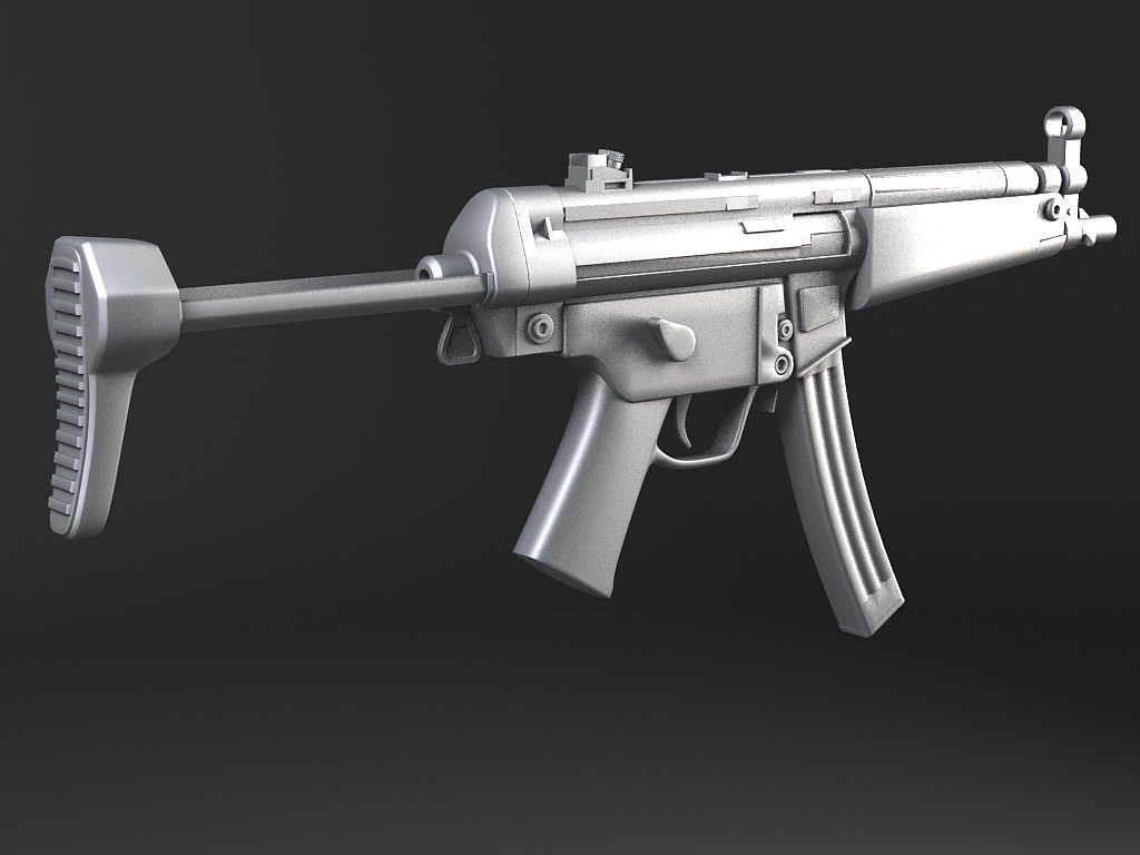 MP5A5 gun 3D model_14