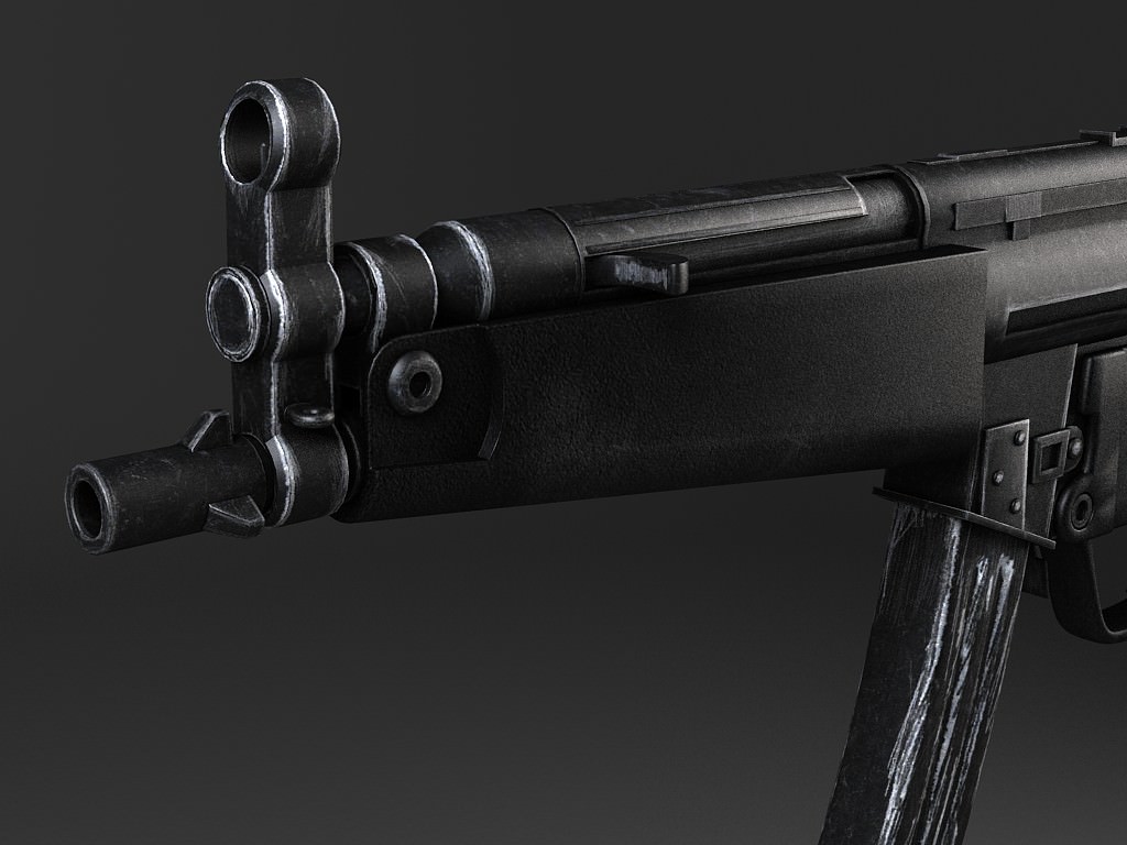 MP5A5 gun 3D model_3