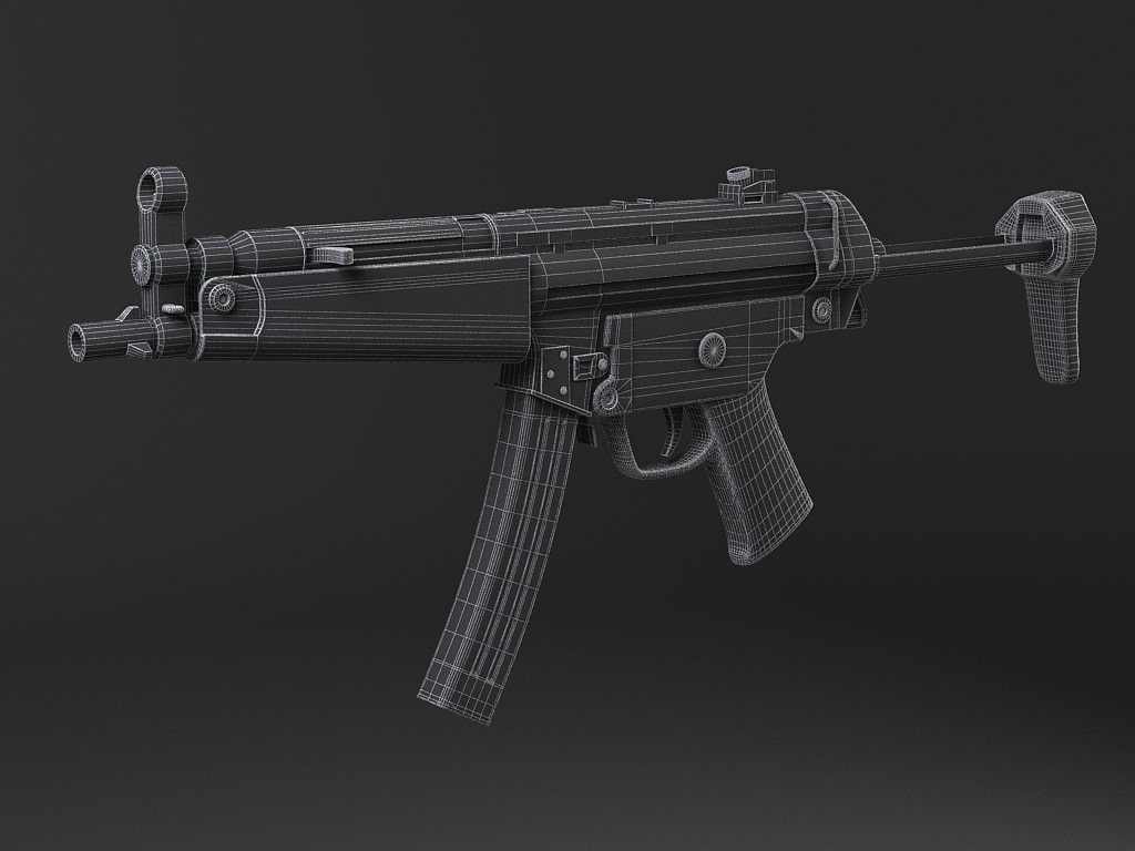 MP5A5 gun 3D model_15
