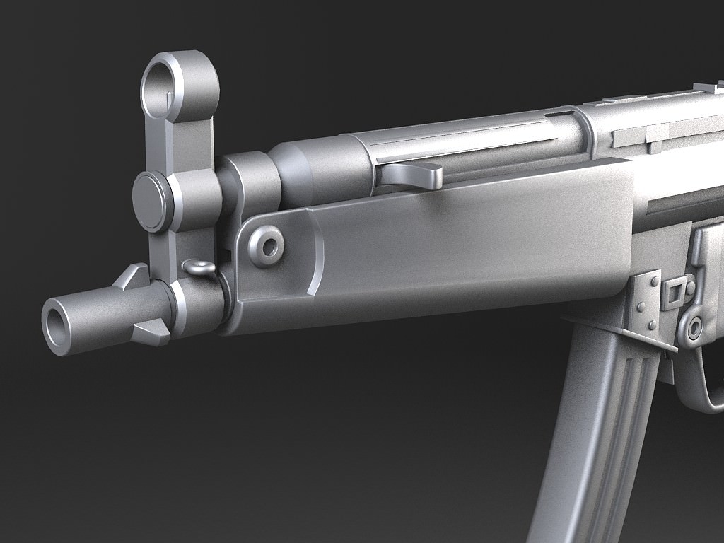 MP5A5 gun 3D model_12
