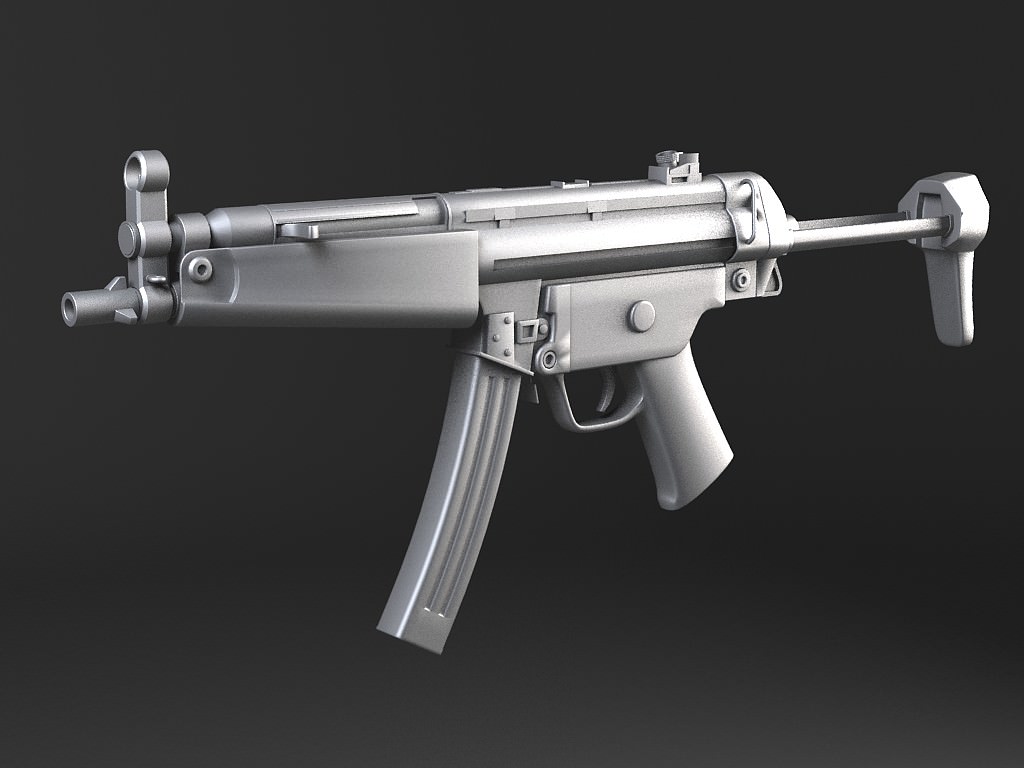 MP5A5 gun 3D model_11