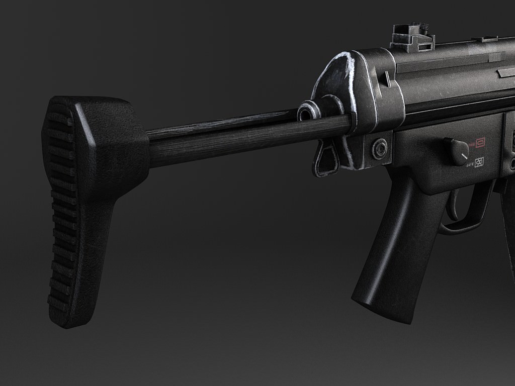 MP5A5 gun 3D model_5