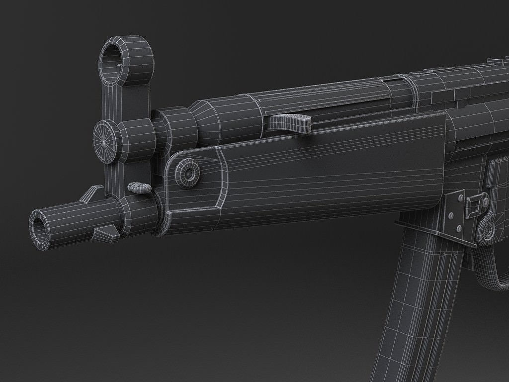 MP5A5 gun 3D model_16