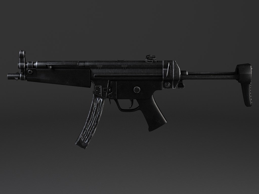 MP5A5 gun 3D model_1