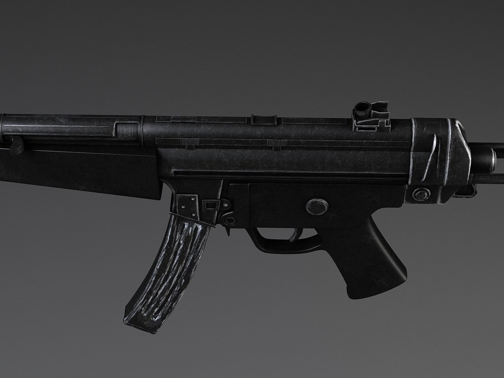 MP5A5 gun 3D model_8
