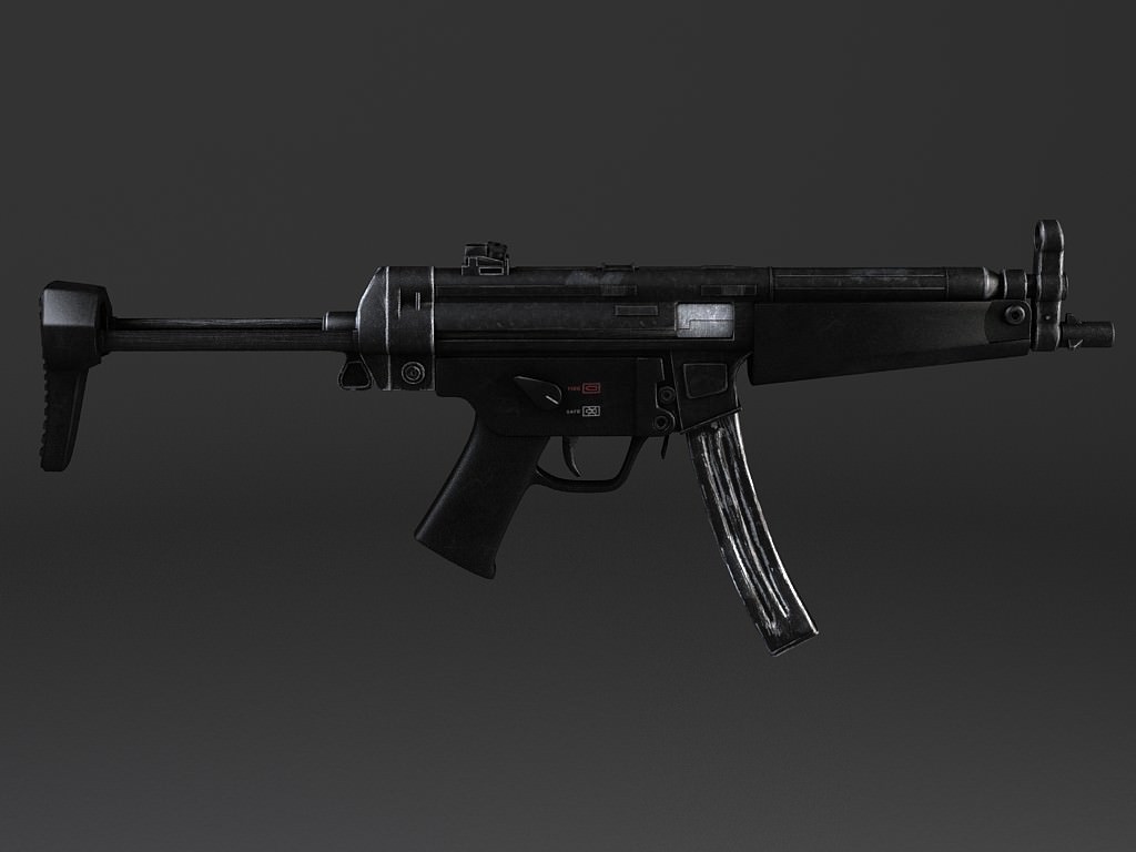 MP5A5 gun 3D model_7