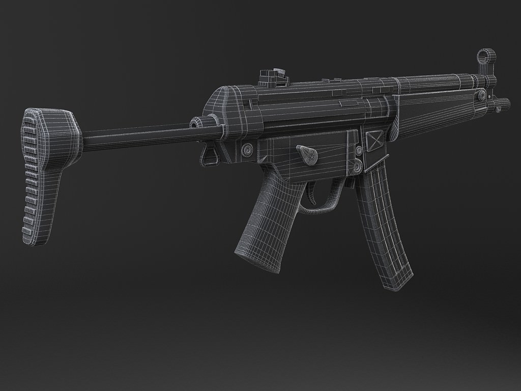 MP5A5 gun 3D model_18