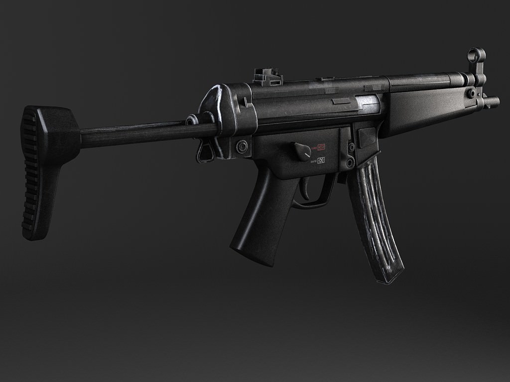 MP5A5 gun 3D model_10