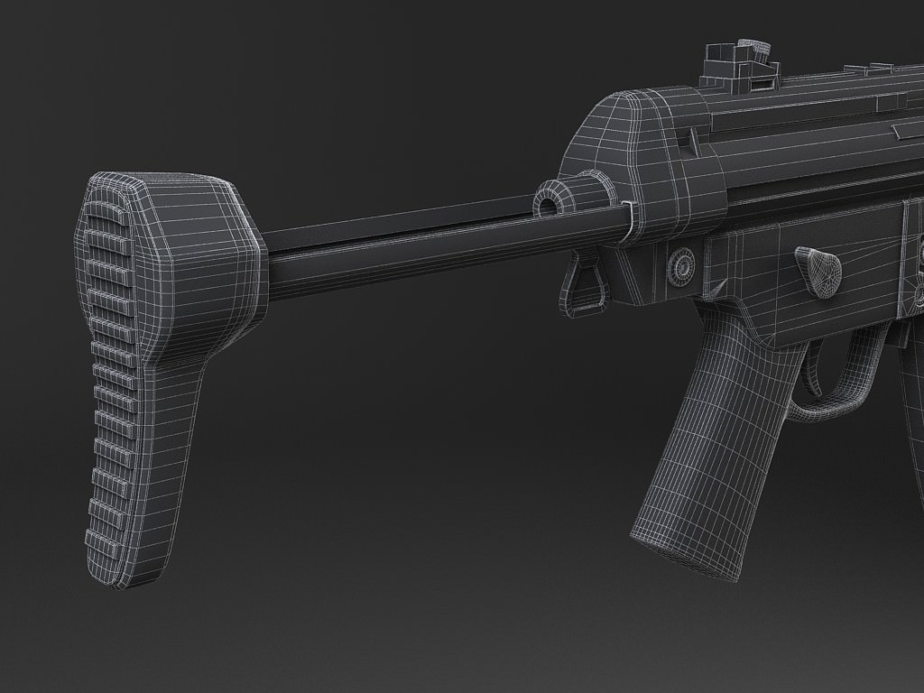 MP5A5 gun 3D model_17