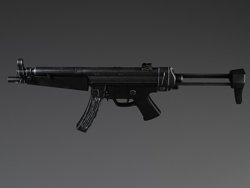 MP5A5 gun 3D model_6