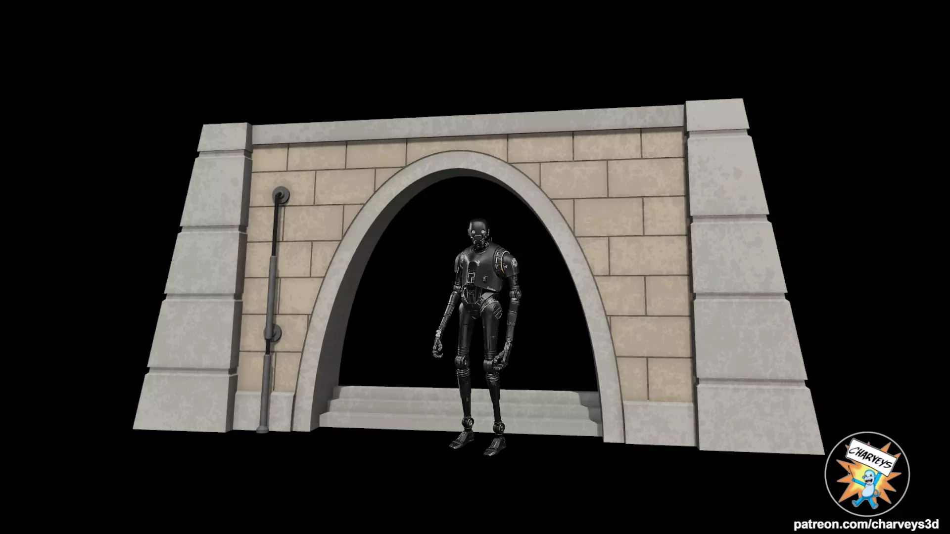 Star Wars Ghorman Street Diorama for 4 and 6 inch action figures 3D print model