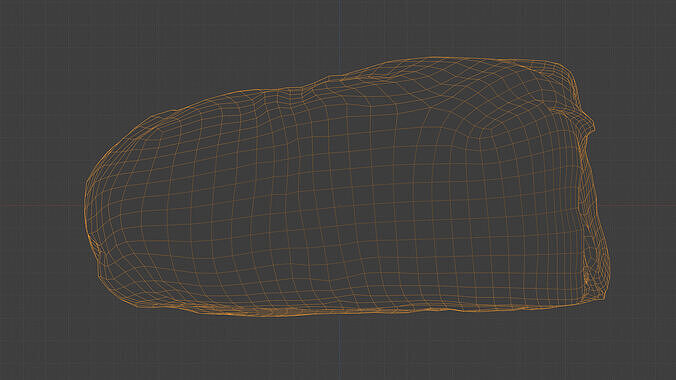 Photorealistic 3D scan of Poppy Seed Bun Roll Half Low-poly 3D model 4