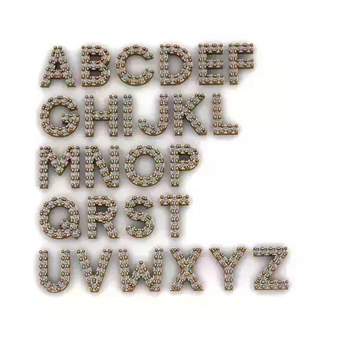 Diamond Alphabet Pendant and Braclet