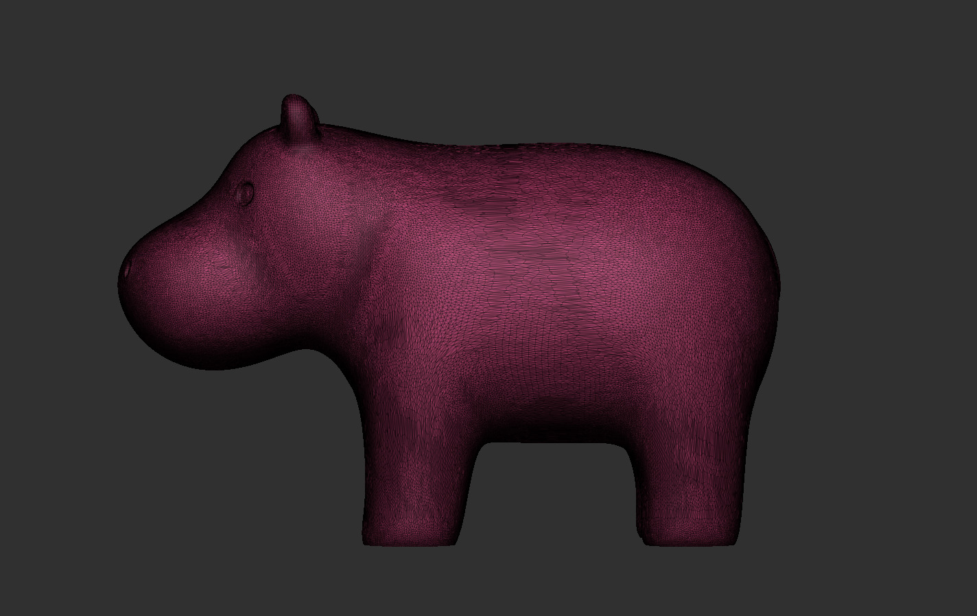Hippopotamus 3D print model_19