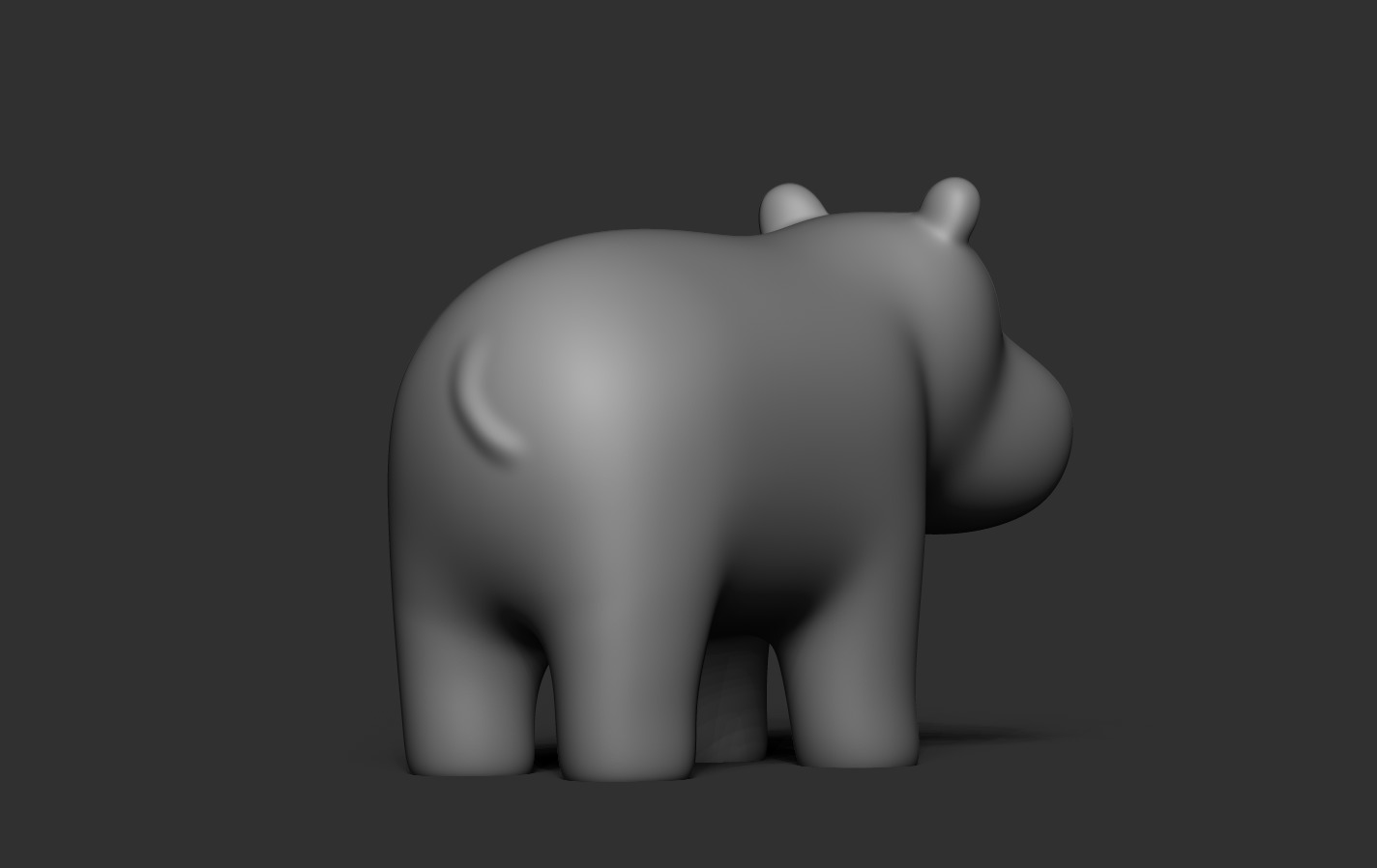 Hippopotamus 3D print model_14
