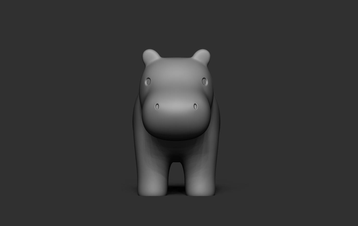 Hippopotamus 3D print model_11
