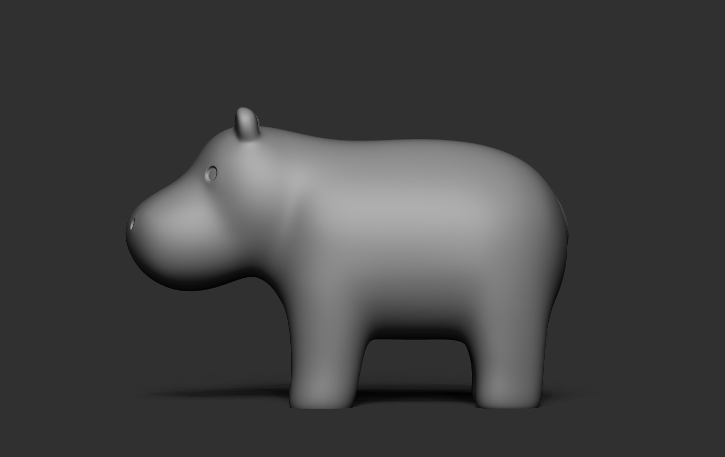 Hippopotamus 3D print model_9