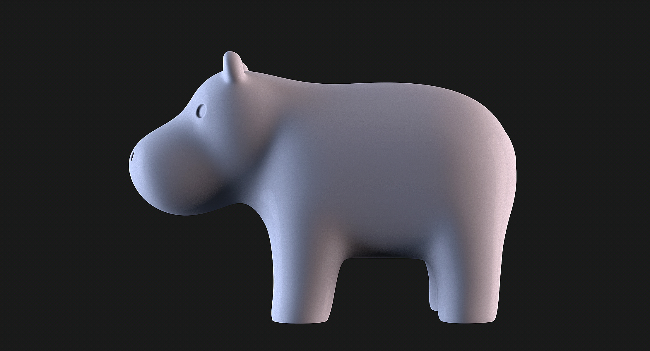 Hippopotamus 3D print model_1