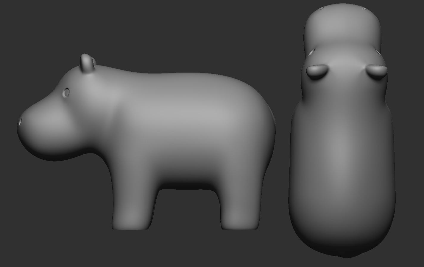 Hippopotamus 3D print model_16