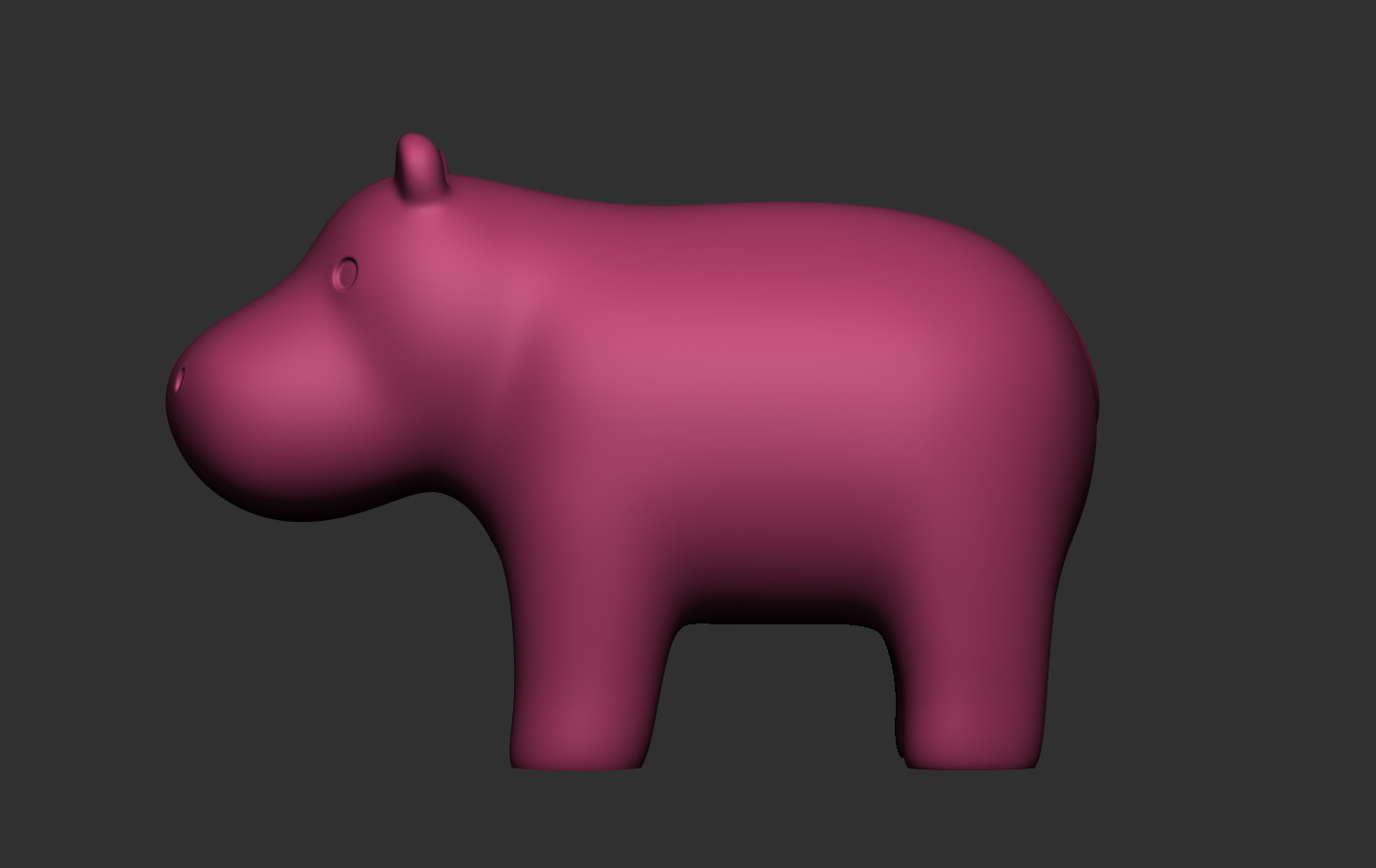 Hippopotamus 3D print model_18