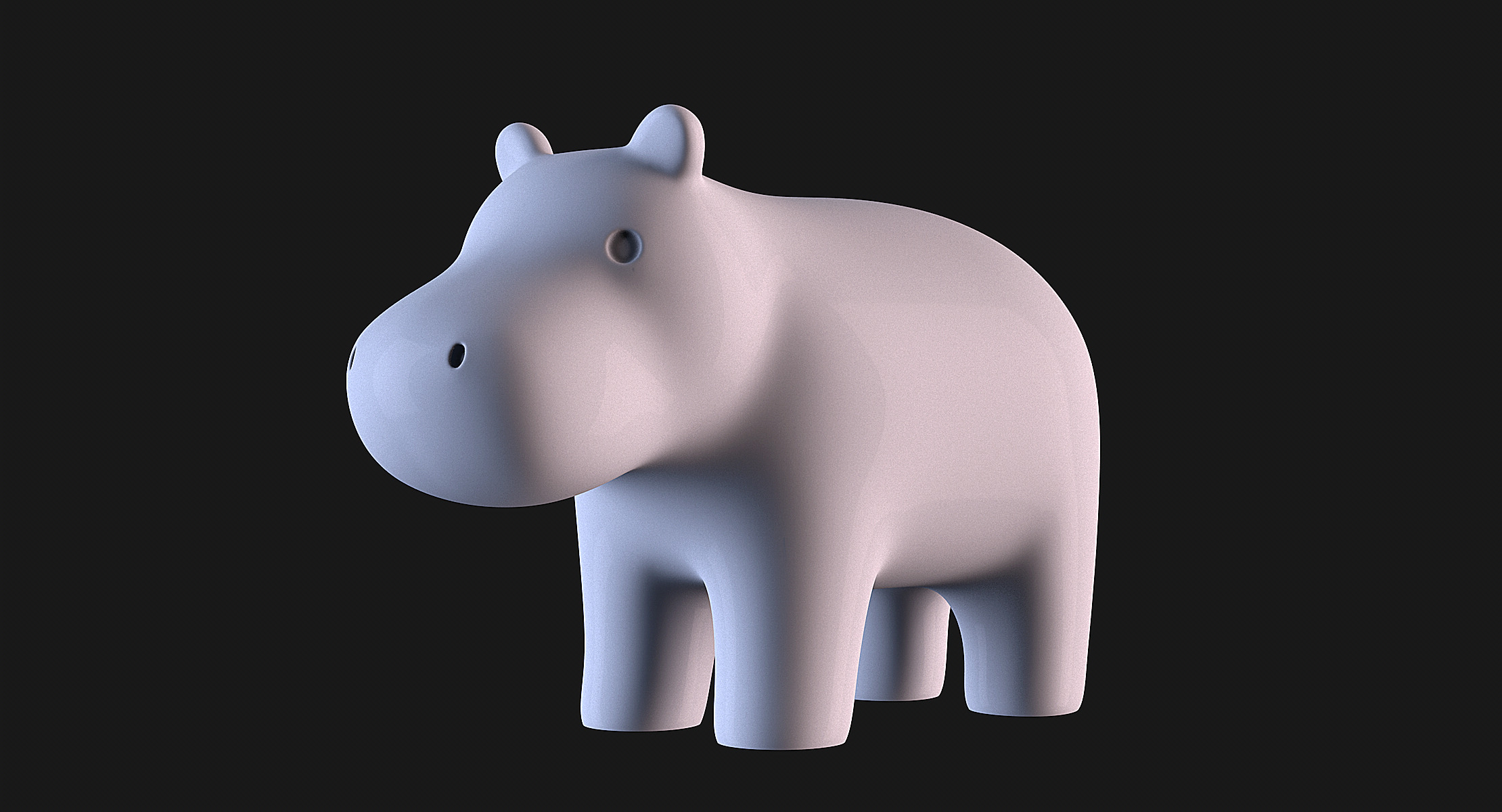 Hippopotamus 3D print model_2