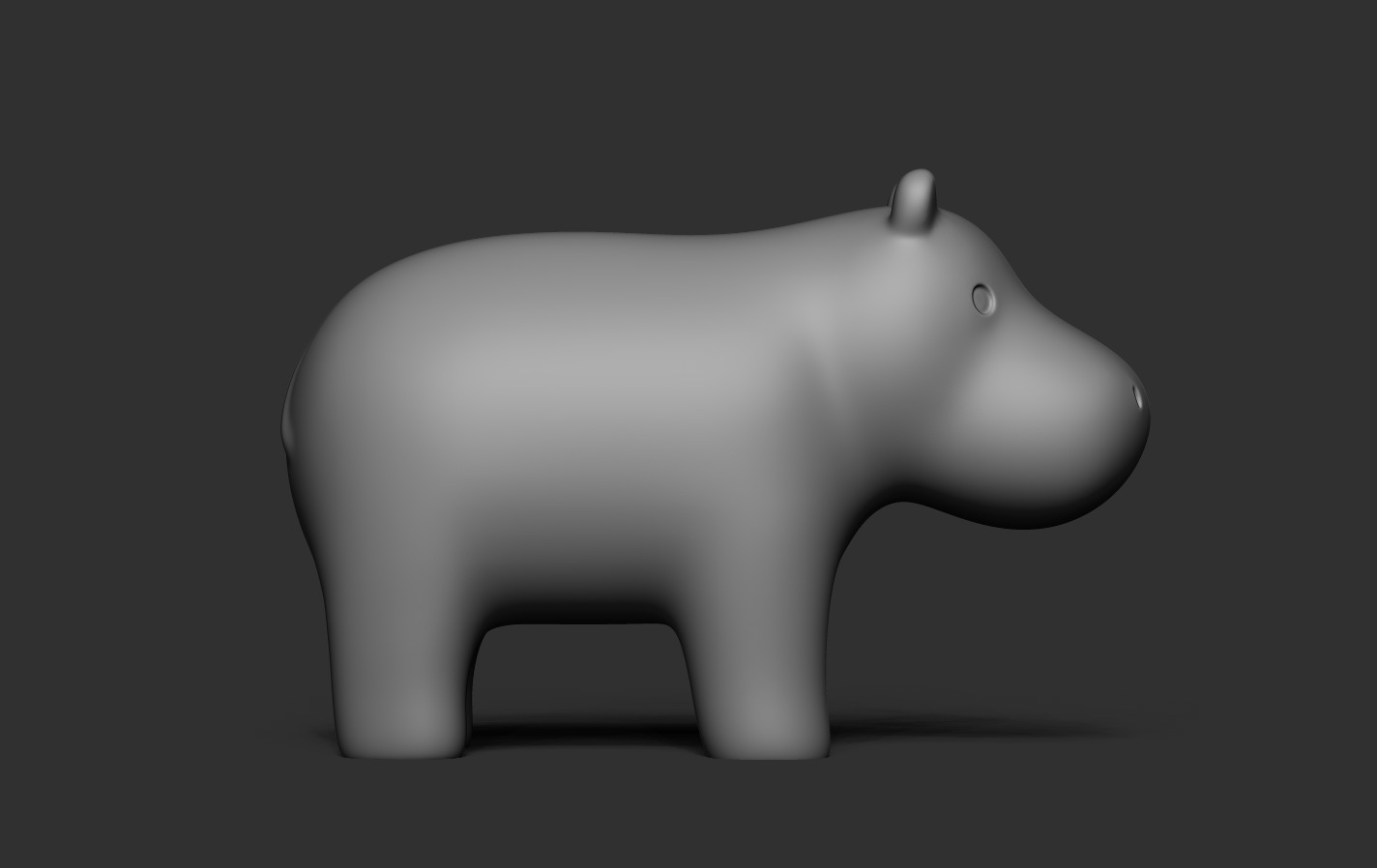 Hippopotamus 3D print model_13