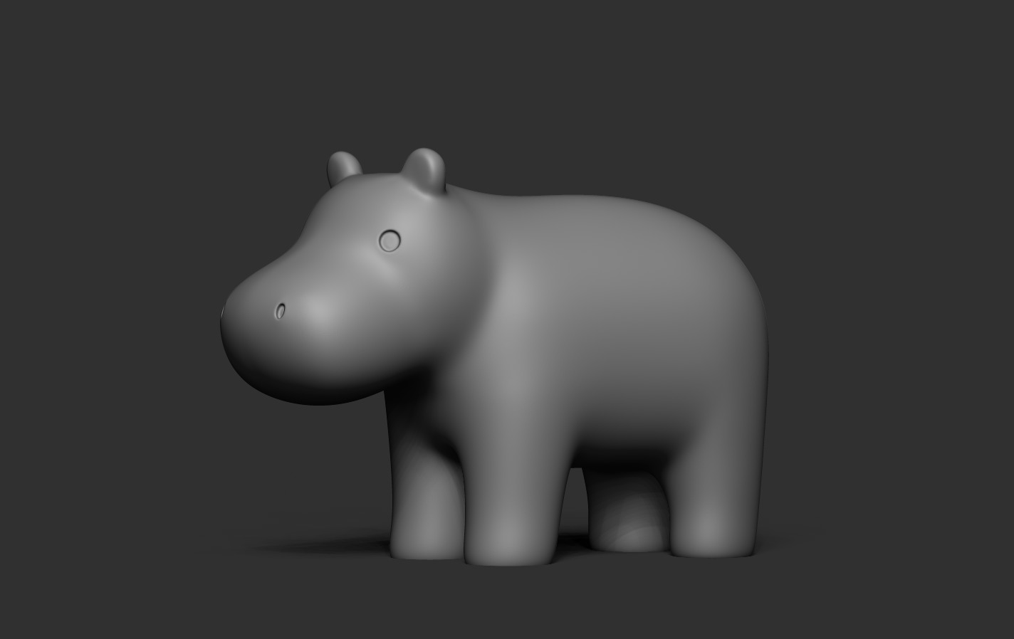 Hippopotamus 3D print model_10