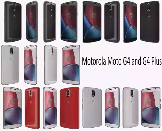 Motorola Moto G4 and G4 Plus 3D model