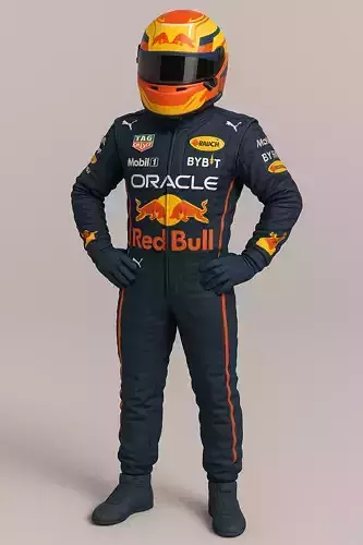 F1 Driver redbull 3D miniature 