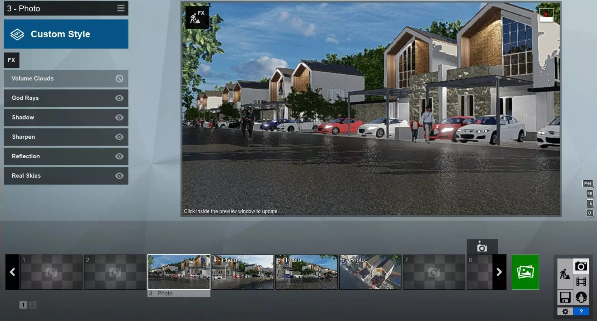 Modern 2 Storey House with Pool 12x12m SketchUp Lumion 3D model_4