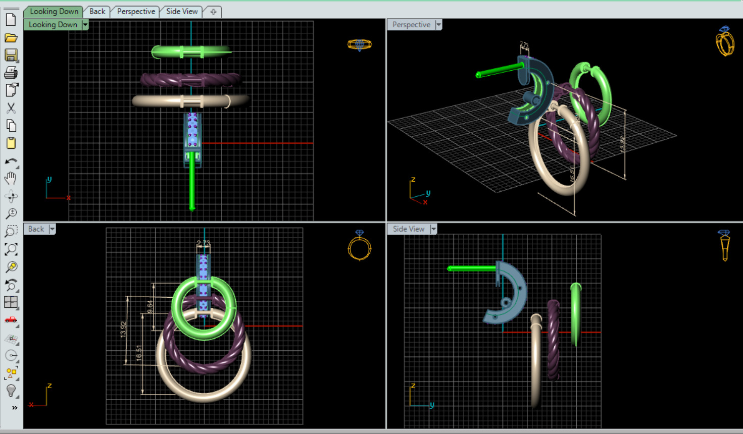 Luxe Orbit Earrings 3D print model_4