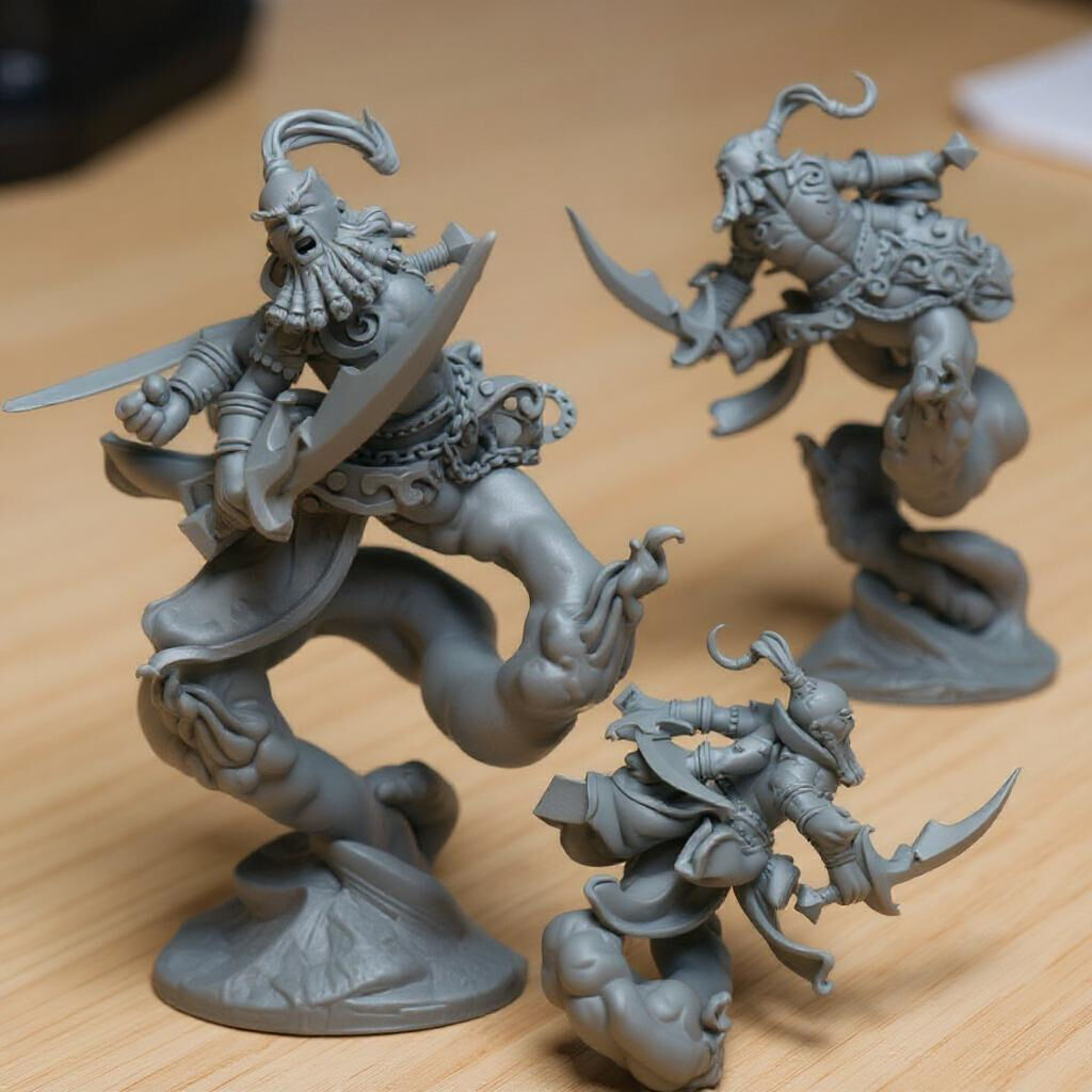 Mini Pack Miniatures RPG Dungeons and dragons Tabletop Miniature 3D print model_1