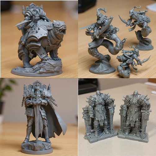 Mini Pack Miniatures RPG Dungeons and dragons Tabletop Miniature 3D print model