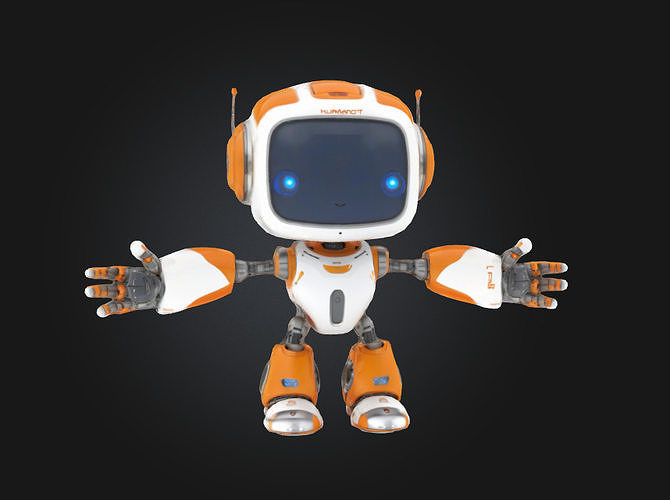 friendly robot droid mech bot 3D model