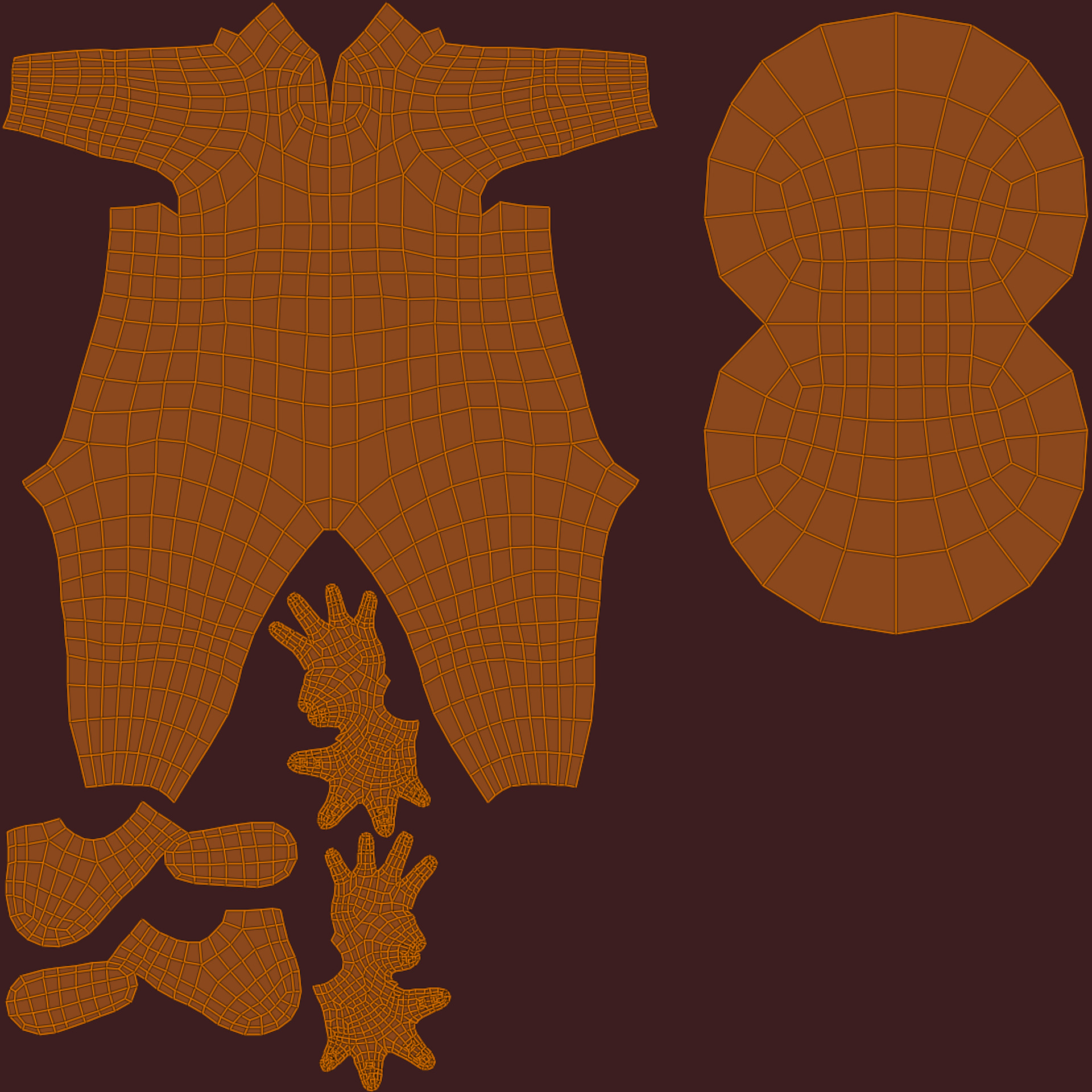 Cartoon Man - Stickman Character - IK and FK Rig - Separate Head Low-poly 3D model_4