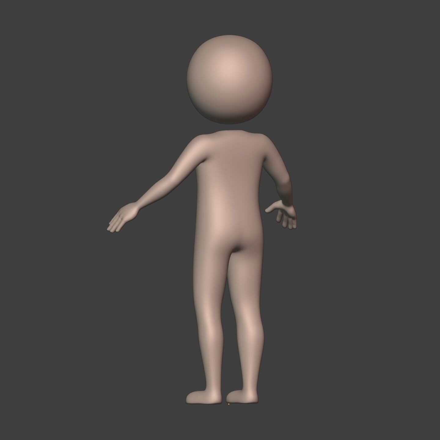 Cartoon Man - Stickman Character - IK and FK Rig - Separate Head Low-poly 3D model_9