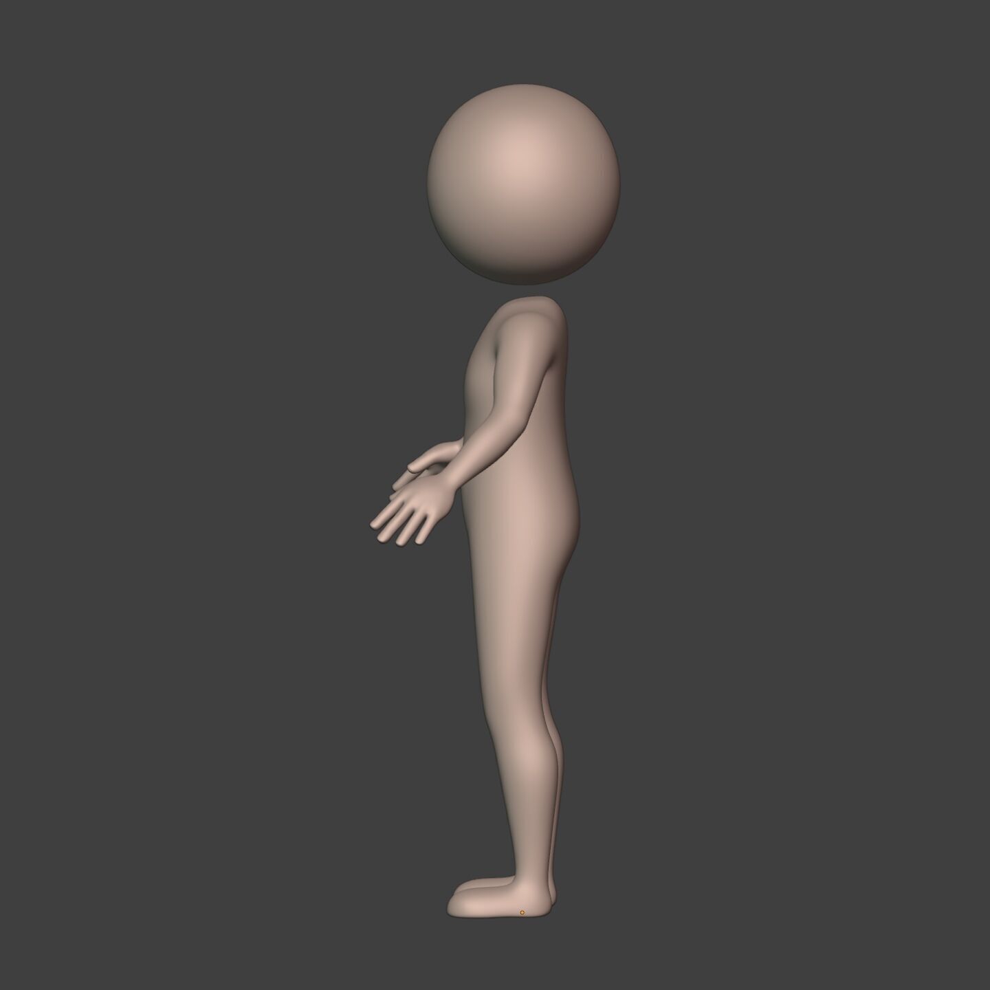 Cartoon Man - Stickman Character - IK and FK Rig - Separate Head Low-poly 3D model_7