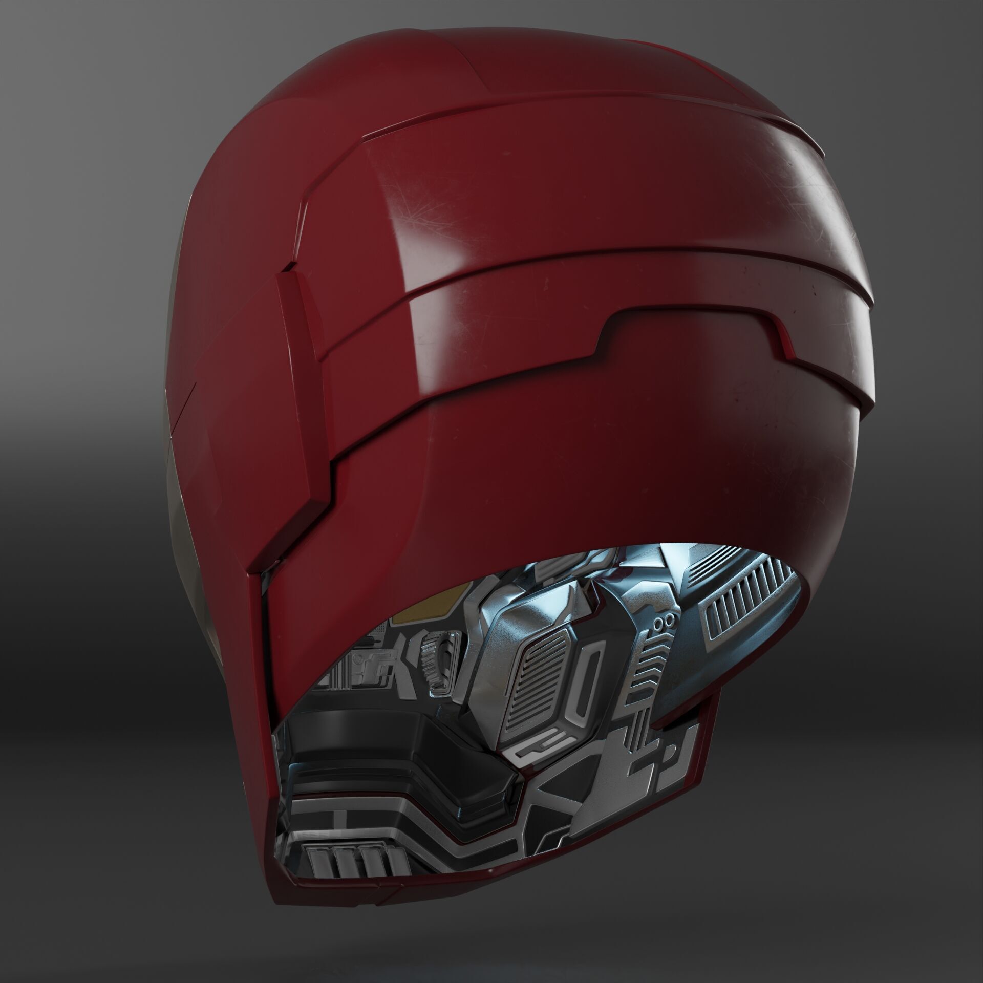 Iron Man Motorized Mk 42 and 43 3D Printable Helmet V3 STL Files 3D print model_3