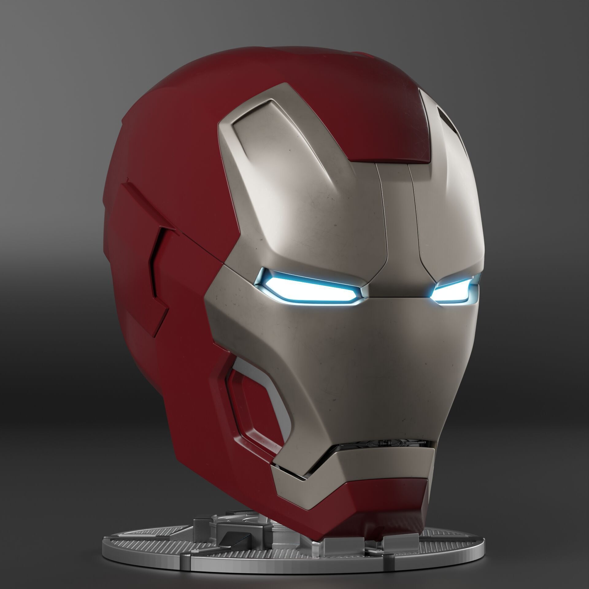 Iron Man Motorized Mk 42 and 43 3D Printable Helmet V3 STL Files 3D print model_8