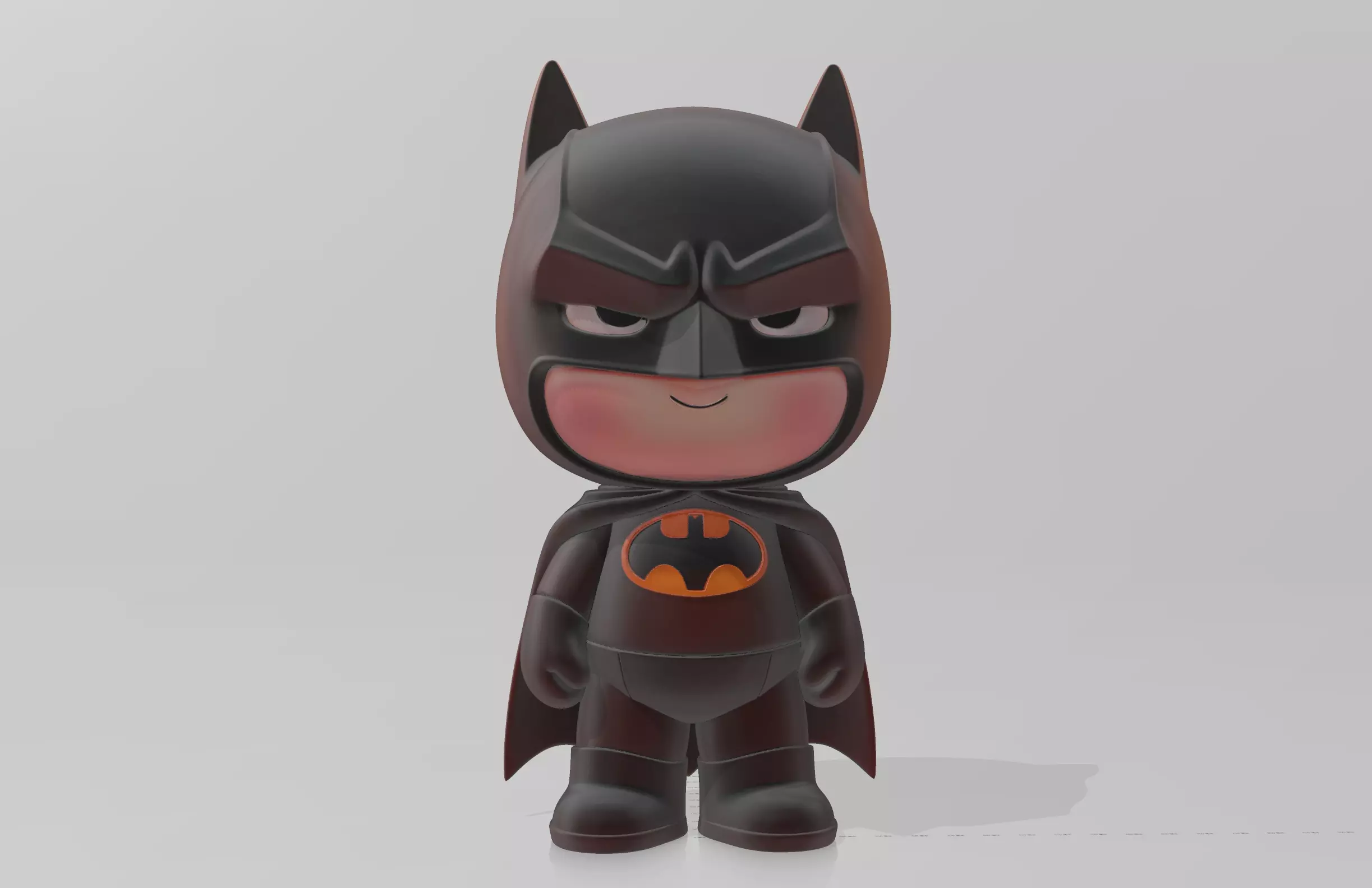 Chibi Batman with Expressive Face 3D Model 3D model