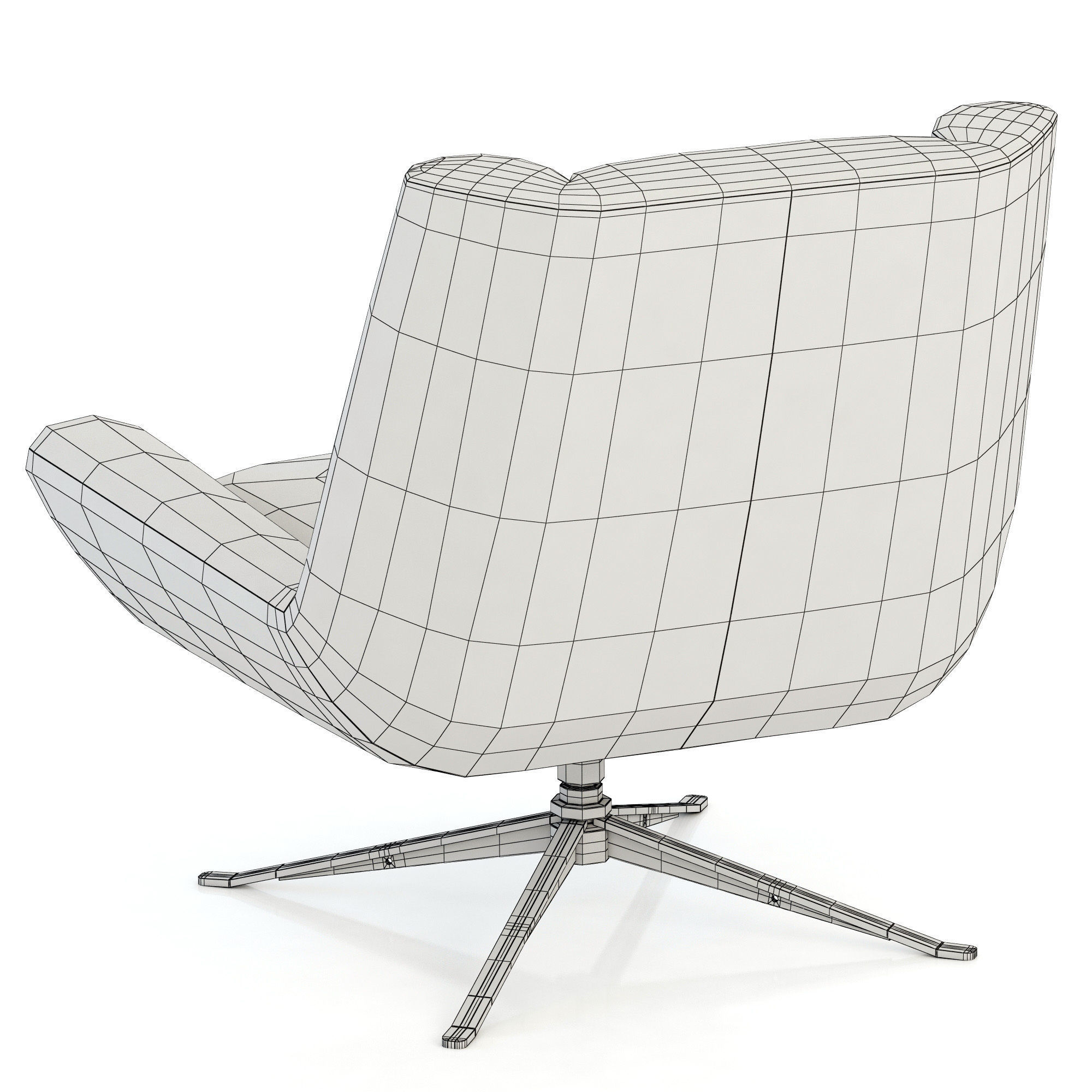 RH Modern Luke Leather Chair 3D model_9