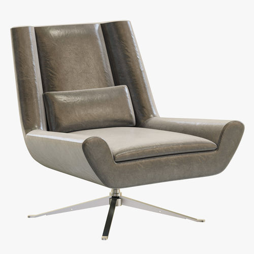RH Modern Luke Leather Chair 3D model