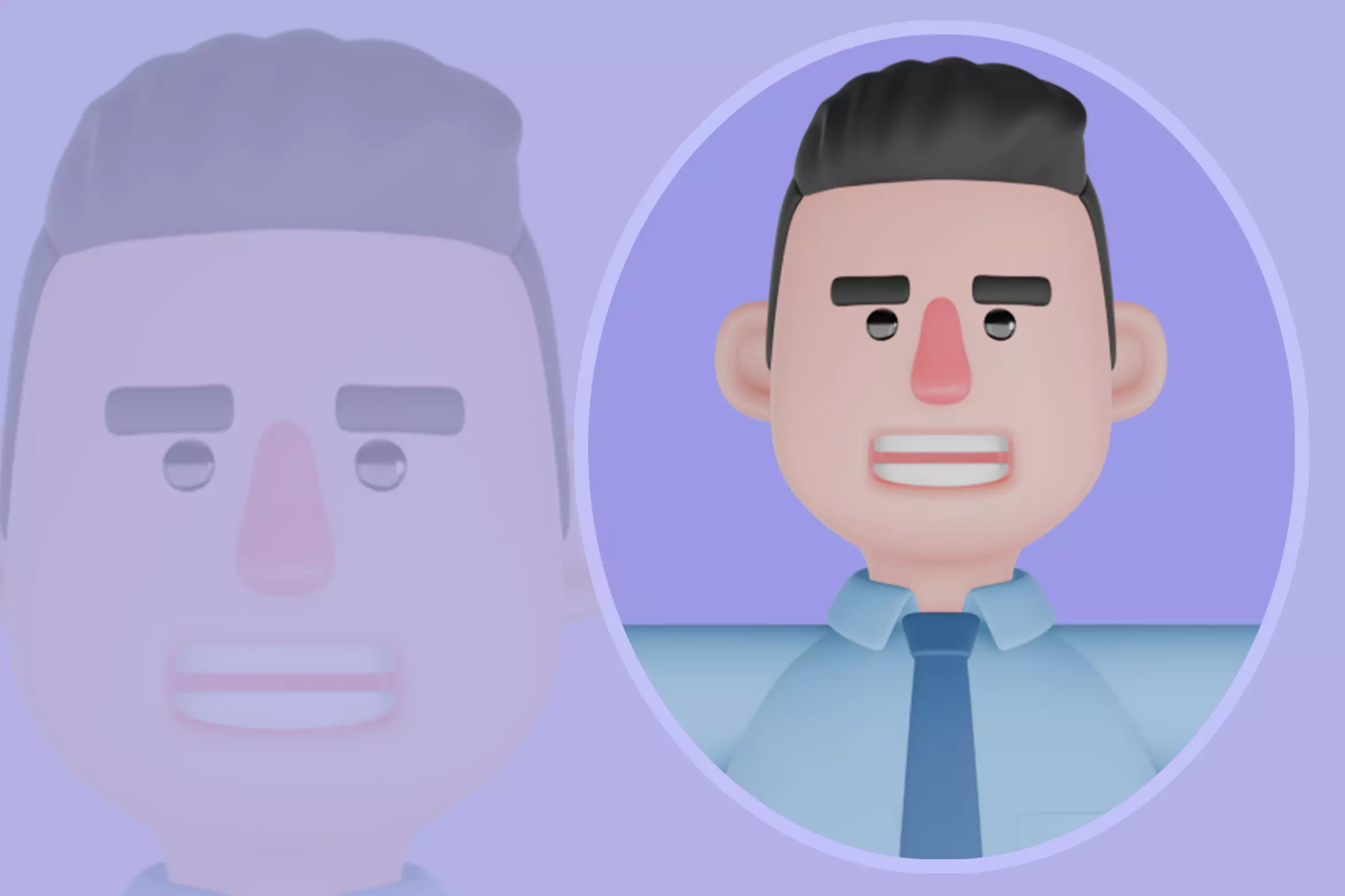 Stylized 3D Male Translator Character - Cartoon Language Expert 3D model_0