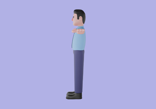 Stylized 3D Male Translator Character - Cartoon Language Expert 3D model_3