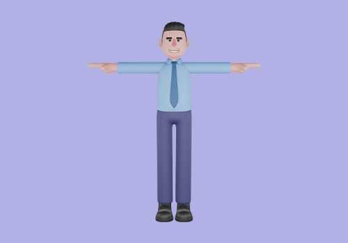 Stylized 3D Male Translator Character - Cartoon Language Expert 3D model_2