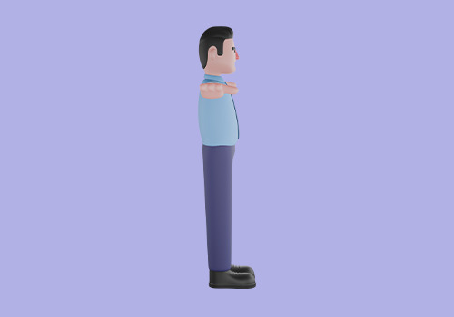 Stylized 3D Male Translator Character - Cartoon Language Expert 3D model_5
